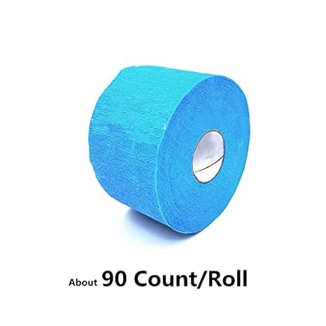 Barber Blue Disposable & Flexible Paper Neck Strips
