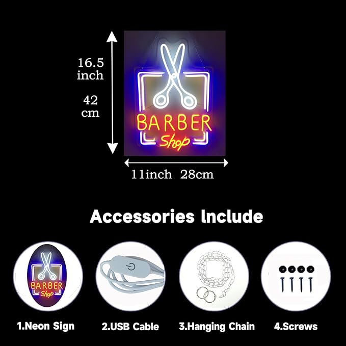 Barber Neon Sign for Barber Shops