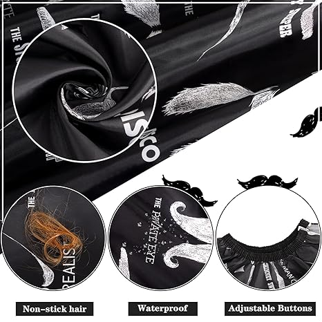 Professional Hair Cutting Barber Cape with Neck Duster Brush