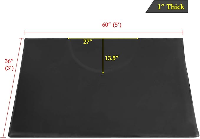 1 Inch Thick Barber Cutting Chair Salon Floor Mats