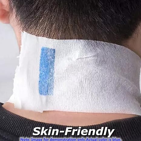 Barber Blue Disposable & Flexible Paper Neck Strips