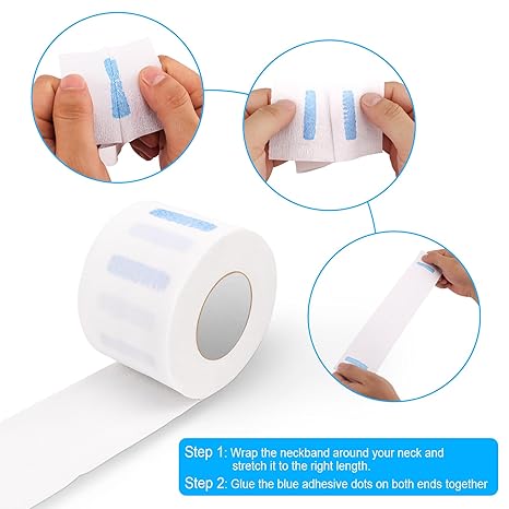 10 Rolls Disposable Barber Paper Neck Strips Bulk